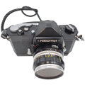 Vintage 1967-1975 Nikkormat FTn 35mm SLR Camera  with Nikkor-H Auto 1:2 f50mm Lens (Black version)