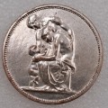 Antique Children`s Lucky Coin Norway - Norwegian Woman`s Sanitation Association Medal