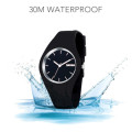 Integral Silicon Case, 30m Waterproof,  Analogue Watch, Quality, White, Red or Black.