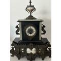 Vintage Bronze Casted French Mantle Clock
