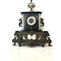 Vintage Bronze Casted French Mantle Clock