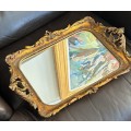 Gold mirror tray vintage