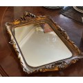 Gold mirror tray vintage