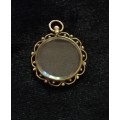 9CT  GOLD VICTORIAN PHOTOGRAPH PENDANT TOTAL WEIGHT DIAMETER 24MM