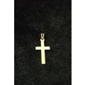 9CT GOLD CROSS PENDANT TOTAL WEIGHT 0.8 GRAMS 23X14MM