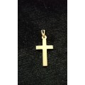 9CT GOLD CROSS PENDANT TOTAL WEIGHT 0.8 GRAMS 23X14MM