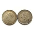 SWEDEN 1945 + 1946 SULVER KRONA (2 COINS)