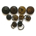 S A DEFENCE FORCE MILITARY BUTTONS - MIXED LOT OF 10