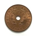SOUTHERN RHODESIA 1947 PENNY **EXCELLENT**