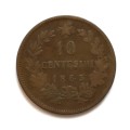 ITALY 1863 10 CENTESIMI