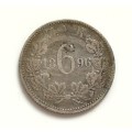 ZAR 1896 6 PENCE