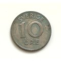 SWEDEN 1941 SILVER 10 ORE