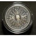 GREAT BRITAIN SILVER (.925) PROOF 1980 CROWN - QUEEN MOTHER 80TH
