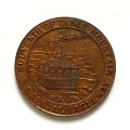 1929 TABLE MOUNTAIN SOUVENIR - OPENING OF S A AIRIAL CABLE WAY 33MM