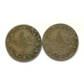 EGYPT 1909 5/10  QIRSH (2 COINS)