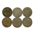 EGYPT 1909 5/10  QIRSH (6 COINS)