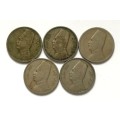 EGYPT 1929-1935 5 MILIEMES (5 COINS)