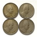 EGYPT 1924 2 MILIEMES (4 COINS)