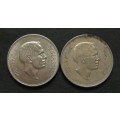 JORDAN HASHMILE KINGDOM 50 FILS (2 COINS)