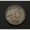 SWEDEN 1941 SILVER 10 ORE