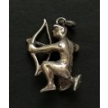 STERLING SILVER PENDANT **WARRIOR WITH BOW** 6.7 GRAMS 15X25MM