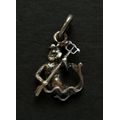 STERLING SILVER CHARM DANNLES HALF MAN/HALF SEA CREATURE 15MM