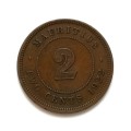 MAURITIUS 1922 2 CENTS COIN