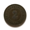 MAURITIUS 1923 2 CENTS COIN