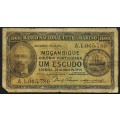 MOZAMBIQUE 1944 1 ESCUDO NOTE **FILLER**