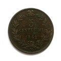 ITALY 1862 5 CENTISIME