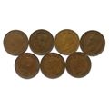 UNION 1940 TO 1946 PENNY ALL DATES  (7 COINS)