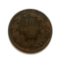 LUXEMBOURG 1855 10 CENTIMES
