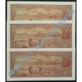 T W DE JONGH 1 RAND 3RD ISSUE **3 NOTES SEQUENCE**  EF