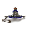 STERLING SILVER ROYAL ARTILLERY SOUTH AFRICA SWEETHEART BROOCH 25X50MM