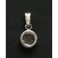 STERLING SILVER AND GLASS SMALL PENDANT 8X15MM