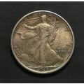 UNITED STATES 1917 SILVER WALKING LIBERTY HALF DOLLAR