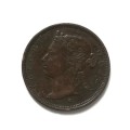 1877H MAURITIUS 2 CENT COIN **RARE**