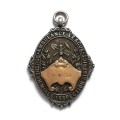 STERLING SILVER AND GOLD 1938 SOUTHERN MINES AMBULANCE LEAGUE FOB 20.7 GRAMS 34 X 42MM