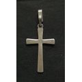 STERLING SILVER CROSS PENDANT 13 X 26MM