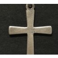 STERLING SILVER CROSS PENDANT 13 X 26MM