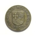 MOZAMBIQUE 1935 SILVER 5 ESCUDOS