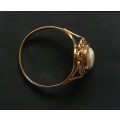 9K GOLD -  375 (SHEFFIELD) CAMEO RING SIZE *S* 2.6G