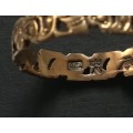 9CT GOLD FILIGREE BAND/ RING SIZE P TOTAL WEIGHT  2.42 GRAMS