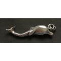 STERLING SILVER DOLPHIN CHARM/PENDANT CHARM  30MM 4.3 GRAMS