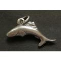 STERLING SILVER FISH CHARM 10X22MM
