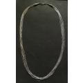 STERLING SILVER 10 STRAND ROPE CHAIN 480MM 10.4G