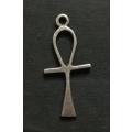 STERLING SILVER CHARM - ANKH 11 X 24MM 1GRAMS