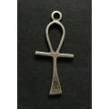 STERLING SILVER CHARM - ANKH 11 X 24MM 1GRAMS