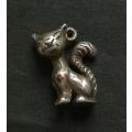 STERLING SILVER CHARM - CAT 10 X 15MM 3.2GRAMS