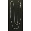 STERLING SILVER ITALY ROPE CHAIN 600MM 10.9 GRAMS